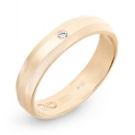 Обручальное кольцо R01-WED-00007-М12692 из красного золота, гладкое