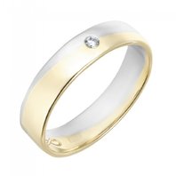 Обручальное кольцо R01-WED-00021-М12700 комбинированное, гладкое