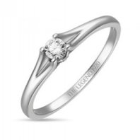 Помолвочное кольцо R01-SL06-015-G2-М12706 из белого золота, гладкое